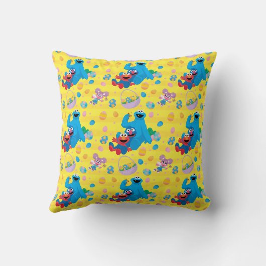セサミストリートイースターバスケットパターン クッション (裏面)