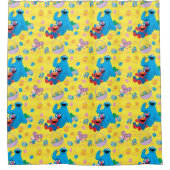 セサミストリートイースターバスケットパターン シャワーカーテン (正面)