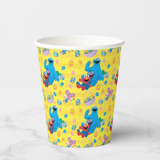 セサミストリートイースターバスケットパターン 紙コップ (正面)