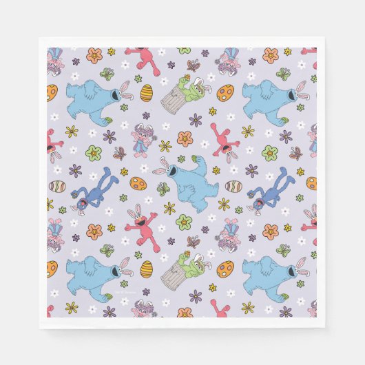 セサミストリートイースターバニーパターン スタンダードランチョンナプキン (正面)