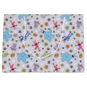 セサミストリートイースターバニーパターン ラージペーパーバッグ (正面)