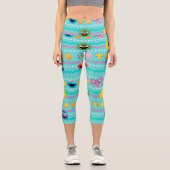 セサミストリートイースター卵パターン カプリレギンス (正面)