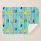 セサミストリートイースター卵パターン シェルパブランケット (正面(横))