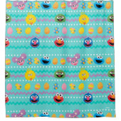 セサミストリートイースター卵パターン シャワーカーテン (正面)