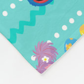 セサミストリートイースター卵パターン フリースブランケット (角)