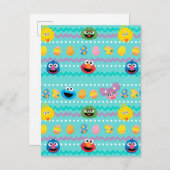 セサミストリートイースター卵パターン ポストカード (正面/裏面)
