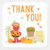 セサミストリートエルモ秋誕生日 スクエアシール (正面)