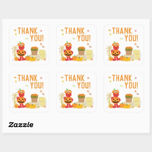 セサミストリートエルモ秋誕生日 スクエアシール (シート)