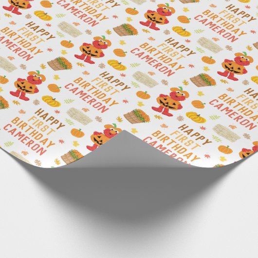 セサミストリートエルモ秋誕生日 ラッピングペーパー (角)