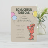 セサミストリートエルモ非常に多くのおもしろいは1つの誕生日 招待状 (スタンド正面)