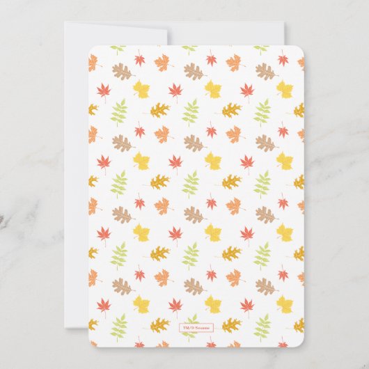 セサミストリートエルモ |パンプキンファースト誕生日 招待状 (裏面)