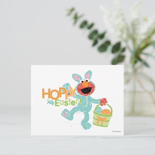 セサミストリートエルモ |ホッピーイースター ポストカード (スタンド正面)