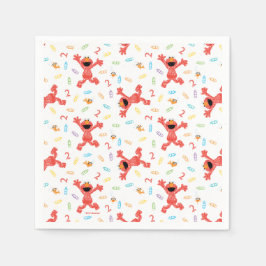 セサミストリートエルモ |誕生日クレヨン スタンダードカクテルナプキン