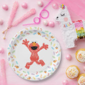 セサミストリートエルモ |誕生日クレヨン ペーパープレート (パーティー)