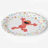 セサミストリートエルモ |誕生日クレヨン ペーパープレート (アングル)