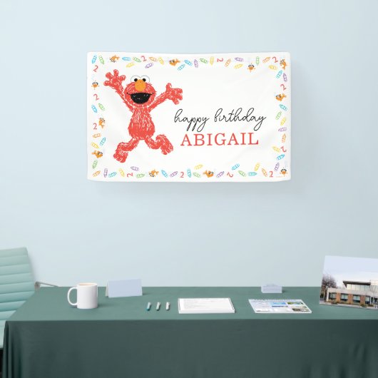 セサミストリートエルモ |誕生日クレヨン 横断幕 (トレードショー)