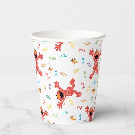 セサミストリートエルモ |誕生日クレヨン 紙コップ (裏面)