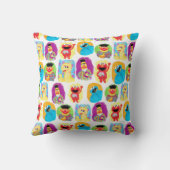 セサミストリートキャラクターおもしろいとパタカラフルーン クッション (裏面)