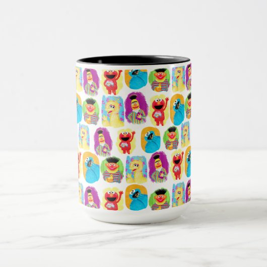 セサミストリートキャラクターおもしろいとパタカラフルーン マグカップ (中央)