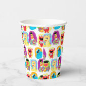 セサミストリートキャラクターおもしろいとパタカラフルーン 紙コップ (右)