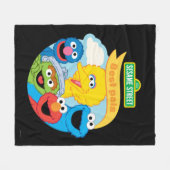 セサミストリートキャラクターアート フリースブランケット (正面(横))