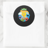 セサミストリートキャラクターアート ラウンドシール (バッグ)