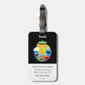 セサミストリートキャラクターアート ラゲッジタグ (裏面縦)