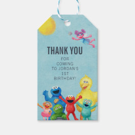 セサミストリートキャラクターイラストレーションありがとう ギフトタグ