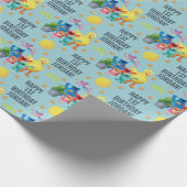 セサミストリートキャラクターイラストレーション誕生日 ラッピングペーパー (角)