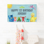 セサミストリートキャラクターイラストレーション誕生日 横断幕 (インサイチュ)