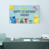 セサミストリートキャラクターイラストレーション誕生日 横断幕 (トレードショー)