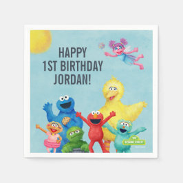 セサミストリートキャラクターイラストレーション スタンダードカクテルナプキン