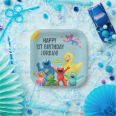 セサミストリートキャラクターイラストレーション ペーパープレート (パーティー)