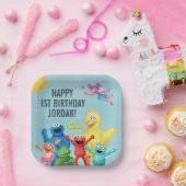 セサミストリートキャラクターイラストレーション ペーパープレート (パーティー)