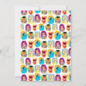 セサミストリートキャラクターファーストバースデーパーティー 招待状 (裏面)