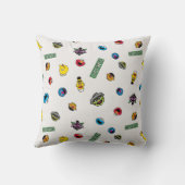 セサミストリートキャラクター模様 クッション (裏面)