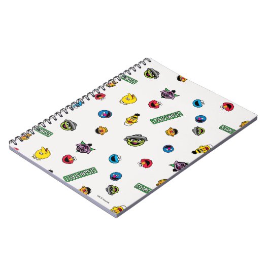 セサミストリートキャラクター模様 ノートブック (左側)