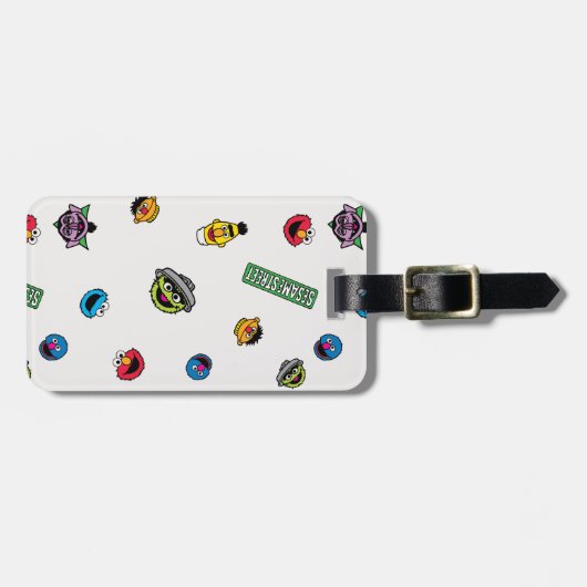 セサミストリートキャラクター模様 ラゲッジタグ (正面横)