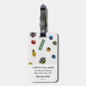 セサミストリートキャラクター模様 ラゲッジタグ (裏面縦)