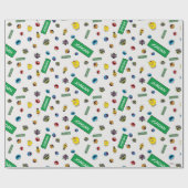 セサミストリートキャラクター模様 ラッピングペーパー (フラット)