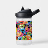 セサミストリートキャラクター顔 |名前の追加 ウォーターボトル (左面)