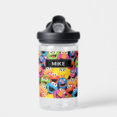 セサミストリートキャラクター顔 |名前の追加 ウォーターボトル (正面)