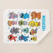 セサミストリートキャラクター シェルパブランケット (正面(横))