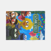 セサミストリートキャラクター |パーティーシーン フリースブランケット (正面(横))