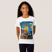セサミストリートキャラクター |パーティーシーン Tシャツ (正面フル)