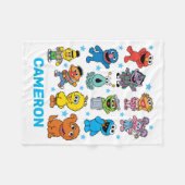 セサミストリートキャラクター フリースブランケット (正面(横))