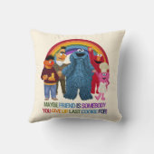 セサミストリートキャラクター |フレンド引用文 クッション (裏面)