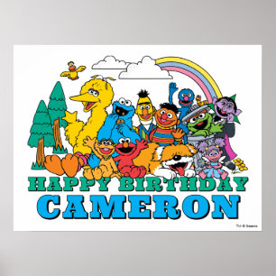 セサミストリートキャラクター 誕生日ポスター ポスター