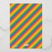 セサミストリートキャラクター&通りサイン誕生日 箔招待状 (裏面)