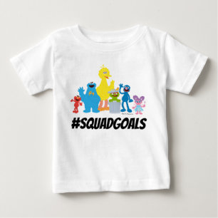 セサミストリートキャラクター   #SQUADGOALS ベビーTシャツ